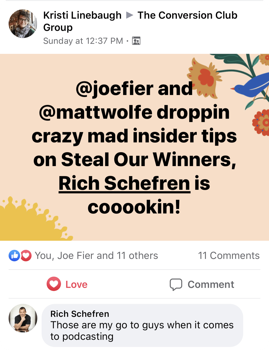 Rich Schefren - FB Post (1)